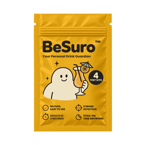 BeSuro™ Sunset Citrus yellow pouch full product view